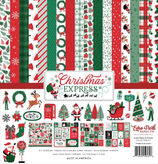 Picture of Echo Park Paper Collection Kit Συλλογή Χαρτιών Scrapbooking Διπλής Όψης 12" x 12" - Christmas Express   