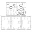 Picture of P13 Light Chipboard  You Can Be Anything  Rocket No. 7 - Βάση album σε σχήμα πυραύλου