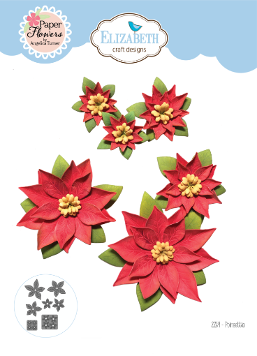 Picture of Elizabeth Craft Designs Festive Holly | Μήτρες Κοπής για 3D Αλεξανδρινά Λουλούδια, 7 τεμ.