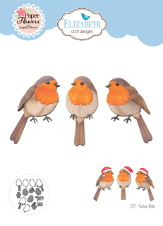 Picture of Elizabeth Craft Designs Μήτρες Κοπής - Festive Holly, Festive Robin, 14τεμ.  