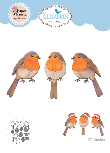 Picture of Elizabeth Craft Designs Μήτρες Κοπής - Festive Holly, Festive Robin, 14τεμ.  