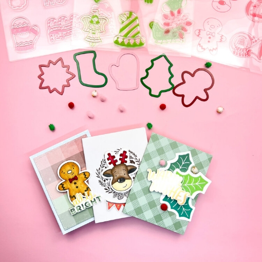 Picture of We R Makers Christmas Die and Stamp Shifters Σετ Σφραγίδες Και Μήτρες Κοπής - Mitt, 15τεμ. 