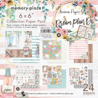 Picture of Memory Place Kawaii Paper Goods Μπλοκ Scrapbooking Διπλής 'Οψης 6" x 6" - Dream Plan Do 
