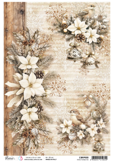 Picture of Ciao Bella Ριζόχαρτο Mixed A4 – Winter Season “White Poinsettia”, 5τεμ.