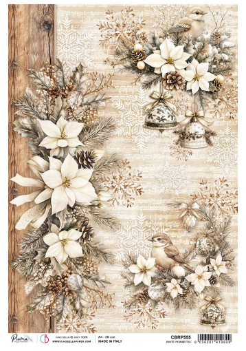 Picture of Ciao Bella Ριζόχαρτο Mixed A4 – Winter Season “White Poinsettia”, 5τεμ.