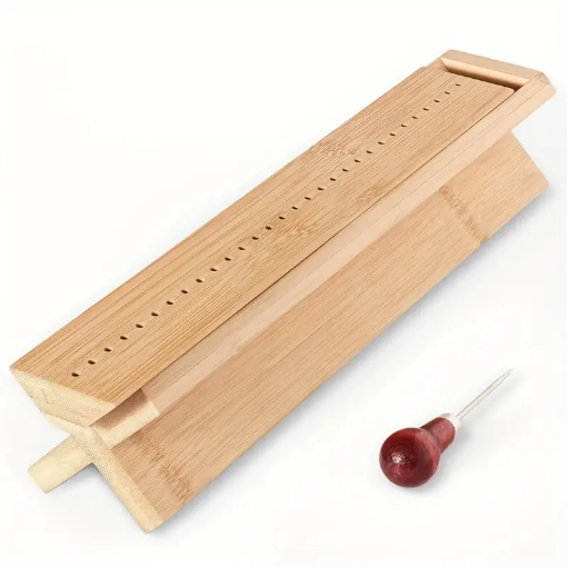 Picture of Scraps n Pieces Ξύλινη Βάση Βιβλιοδεσίας με Σουβλί – Wood Bookbinding Punching Cradle & Awl Set