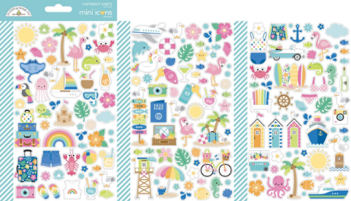 Picture of Doodlebug Design Mini Icons Stickers - Μίνι Αυτοκόλλητα - Summer Fun
