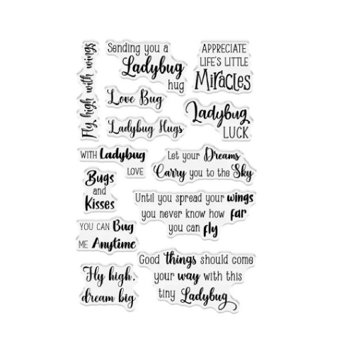 Picture of Crafter's Companion Διάφανες Σφραγίδες - Nature's Garden - Flora & Fauna, Ladybug Hugs, 13τεμ.   