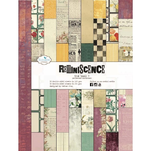 Picture of Elizabeth Craft Designs Planner Essentials Μπλοκ Cardstock Διπλής Όψης - Reminiscence the Book 9, Botanical Blend,  64φυλ..  