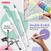 Picture of Zebra Mildliner Brush Friendly | Διπλοί Μαρκαδόροι Brush & Fine – 5τεμ.