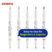 Picture of Zebra Mildliner Brush Warm | Διπλοί Μαρκαδόροι Brush & Fine – 5τεμ.