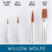 Picture of Willow Wolfe Amavi Artist Essentials Brush Set Πινέλα - Σετ 2: Liner, Rounds, Flat, 4τεμ.