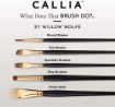 Picture of Willow Wolfe Callia Artist Mixed Media Try-It Brush Set -  Σετ Πινέλα Για Mixed Media - Σετ 600: Spotter, Filbert, Chisel, Angle, 4τεμ.