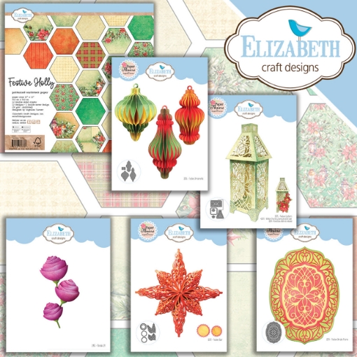 Picture of Elizabeth Craft Designs Festive Holly | Χριστουγεννιάτικη Συλλογή για Scrapbooking, Κάρτες & Die Cutting