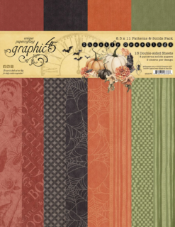 Picture of Graphic 45 Patterns & Solids Pack Συλλογή Χαρτιών Scrapbooking Διπλής Όψης 8.5" x 11" - Ghostly Greetings 