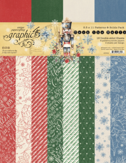 Picture of Graphic 45 Patterns & Solids Pack Συλλογή Χαρτιών Scrapbooking Διπλής Όψης 8.5" x 11" - Deck the Halls  