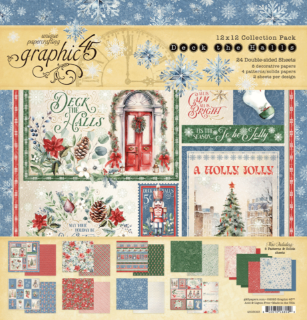 Picture of Graphic 45 Συλλογή Χαρτιών Scrapbooking Διπλής Όψης 12" x 12" - Deck the Halls