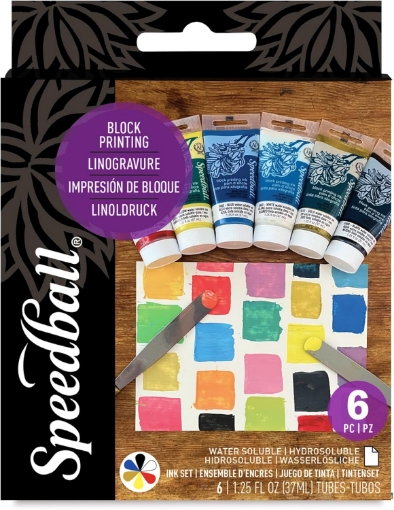 Picture of Speedball Water-Soluble Block Printing Ink Set Μελάνια Λινοτυπίας - Starter Set, 6τεμ.