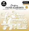 Picture of Studio Light Sentiments Classic Gold Christmas Paper Elements - Χριστουγεννιάτικα Διακοσμητικά Εφήμερα με Foil, 40τεμ.