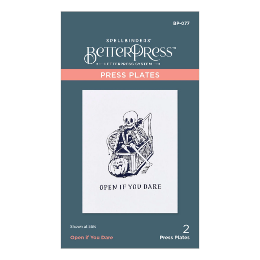 Picture of Spellbinders Press Plates – Open if You Dare, Σετ Πλάκες Letterpress Halloween, 2τμχ