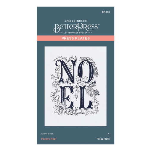 Picture of Spellbinders Πλάκα Υψιτυπίας Letterpress – “Festive Noel” (BetterPress Christmas Collection) 🎄