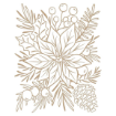 Picture of Spellbinders Glimmer Hot Foil Plate and Stencil Bundle - Σετ: Μήτρα Χρυσοτυπίας και Στένσιλ - Full Bloom Poinsettia, 6τεμ. 