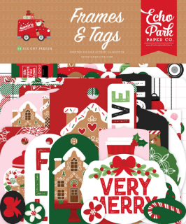 Picture of Echo Park Paper Διακοσμητικά Cardstock Εφήμερα - Santa's Christmas Delivery, Frames & Tags, 34τεμ.