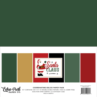 Picture of Echo Park Paper Μονόχρωμα Φύλλα Scrapbooking Διπλής Όψης 12'' x 12''- Santa Claus