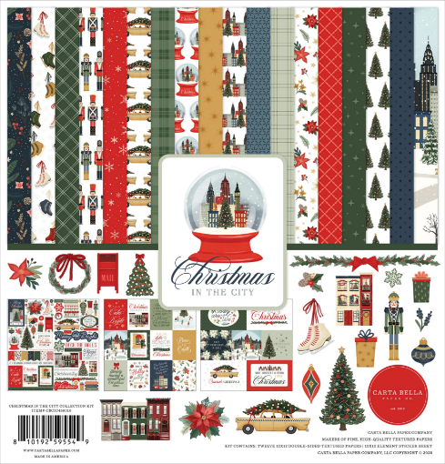 Picture of Carta Bella Collection Kit Συλλογή Χαρτιών Scrapbooking Διπλής Όψης 12" x 12" - Christmas In The City 
