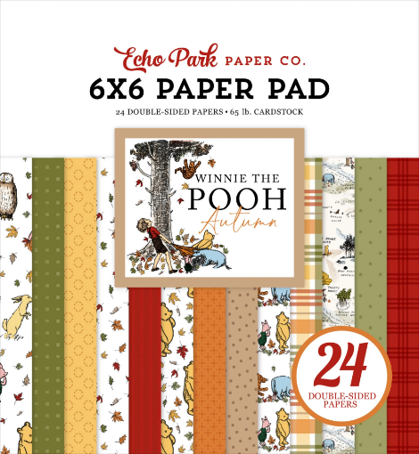 Picture of Echo Park Paper Μπλοκ Scrapbooking Διπλής Όψης 6'' x 6'' - Winnie the Pooh Autumn