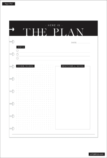Picture of Happy Planner Classic Block Pad Μπλοκ Συμπληρωματικών Φύλλων– The Plan (100 φύλλα)