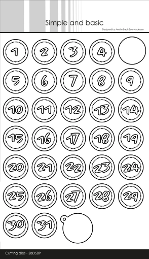 Picture of Simple and Basic Μήτρες Κοπής - Numbers in a Circle, 32τεμ.