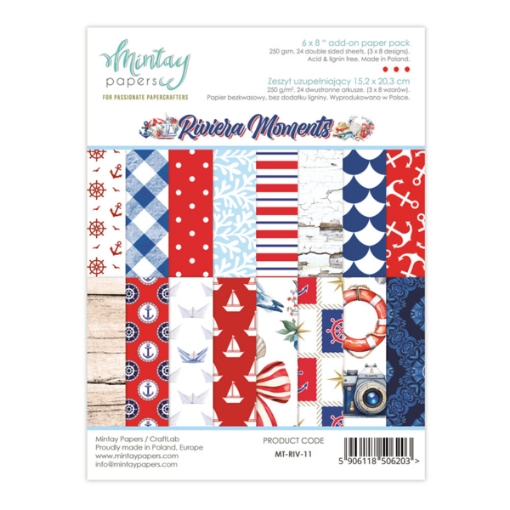 Picture of Mintay Papers Add-On Μπλοκ Scrapbooking Διπλής Όψης 6'' X 8" - Riviera Moments