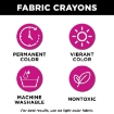 Picture of Tulip Fabric Crayons Primary | Σετ 4 Κηρομπογιών-Μαρκαδόρων για Υφάσματα με Σταθεροποίηση στο Σίδερο