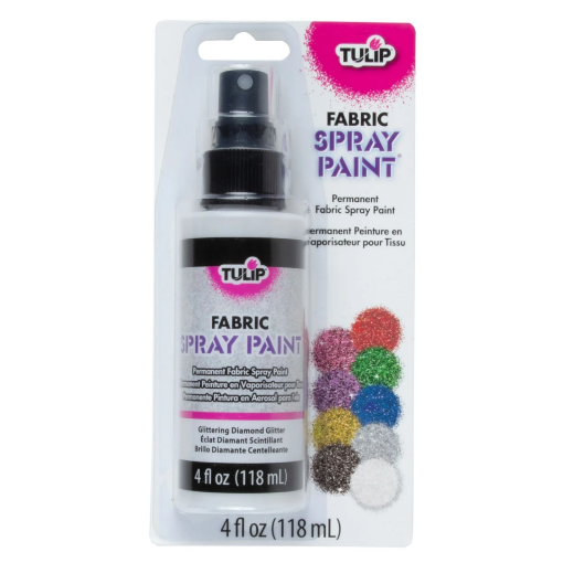 Picture of ✨ Tulip Fabric Spray Paint 118ml – Glittering Diamond Glitter (Διάφανο Γκλίτερ)