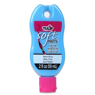 Picture of 💙 Tulip Matte Brush-On Soft Fabric Paint 2oz – Χρώμα Υφάσματος με Ματ Φινίρισμα – Neon Blue (Νέον Μπλε)