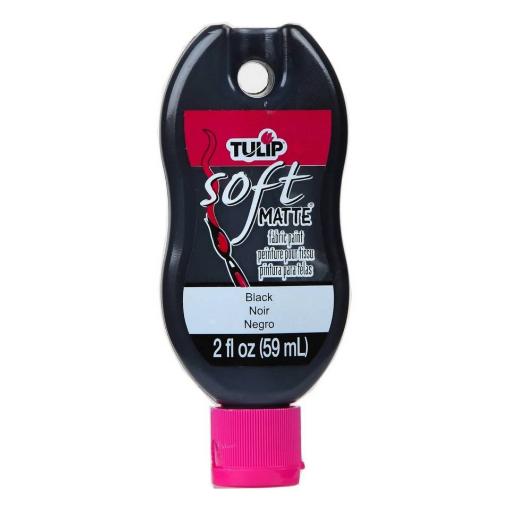 Picture of 🖤 Tulip Matte Brush-On Soft Fabric Paint 2oz – Χρώμα Υφάσματος με Ματ Φινίρισμα – Black (Μαύρο)