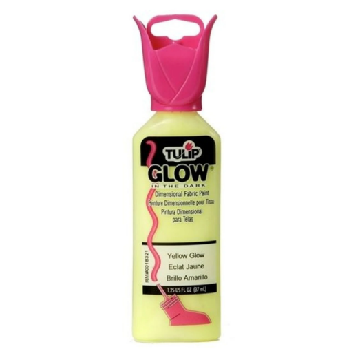 Picture of  Tulip Glow In The Dark Dimensional Fabric Paint 1.25oz – Ανάγλυφο Χρώμα Υφάσματος που Φωσφορίζει – Yellow (Κίτρινο Φωσφορίζον)