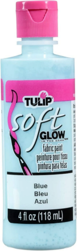 Picture of 💙 Tulip Glow In The Dark Brush-On Soft Fabric Paint 4oz – Χρώμα Υφάσματος που Φωσφορίζει – Blue (Μπλε)