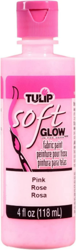 Picture of  Tulip Glow In The Dark Brush-On Soft Fabric Paint 4oz – Χρώμα Υφάσματος που Φωσφορίζει – Pink (Ροζ)