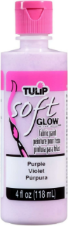 Picture of 💜 Tulip Glow In The Dark Brush-On Soft Fabric Paint 4oz – Χρώμα Υφάσματος που Φωσφορίζει – Purple (Μωβ)
