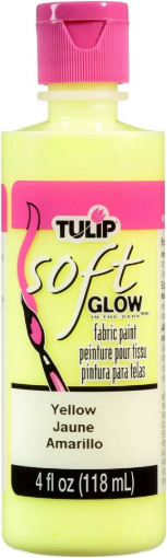 Picture of 💛 Tulip Glow In The Dark Brush-On Soft Fabric Paint 4oz – Χρώμα Υφάσματος που Φωσφορίζει – Yellow (Κίτρινο)