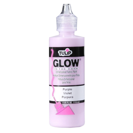 Picture of Tulip Glow In The Dark Dimensional Fabric Paint 4oz – Ανάγλυφο Χρώμα Υφάσματος που Φωσφορίζει – Purple (Μωβ)