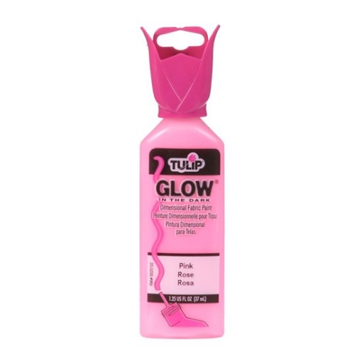 Picture of Tulip Glow In The Dark Dimensional Fabric Paint 1.25oz – Ανάγλυφο Χρώμα Υφάσματος που Φωσφορίζει – Pink (Ροζ Φωσφορίζον)