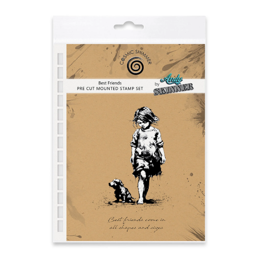 Picture of Andy Skinner Cosmic Shimmer Pre Cut Rubber Stamp Set - Σετ Σφραγίδες Rubber - Best Friends (Pre-Cut με Foam Βάση), 2τεμ.