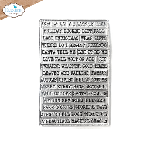 Picture of Elizabeth Craft Designs Διάφανες Σφραγίδες - Golden Season, Journal Phrases 6, 30τεμ.