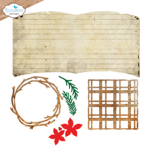 Picture of Elizabeth Craft Designs Μήτρες Κοπής - Golden Season, Book of Christmas Square, 6τεμ.