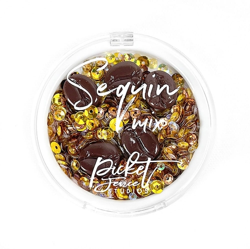 Picture of Picket Fence Studios Sequin and Embellishments Mix Διακοσμητικών– Coffee Beans