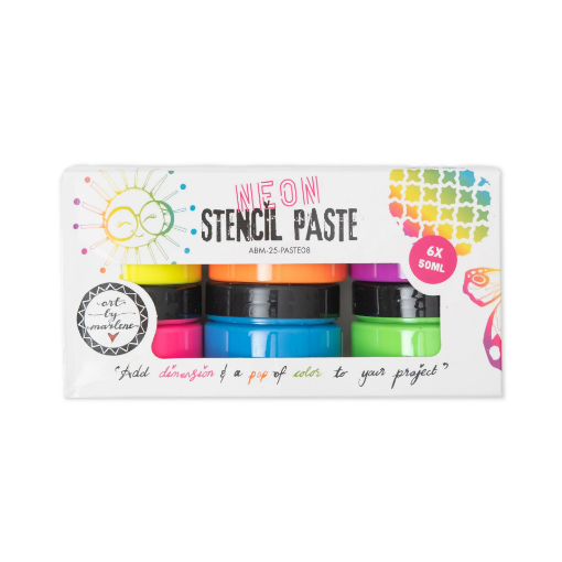 Picture of Art By Marlene Neon Stencil Paste Set – Σετ Πάστες Στένσιλ Νέον (6x50ml)