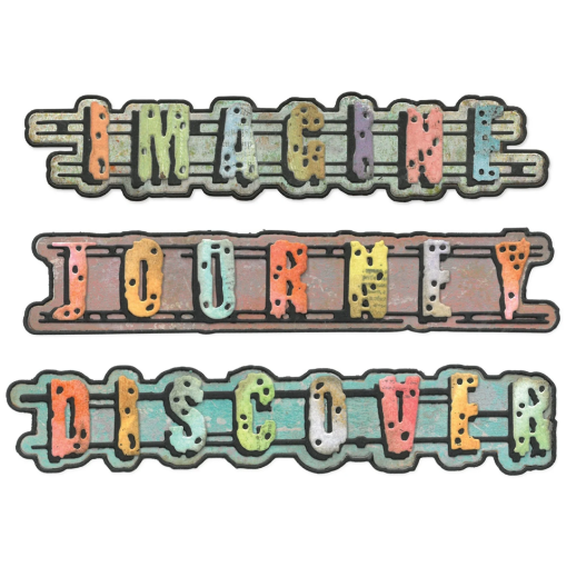 Picture of Sizzix Thinlits Die Set Seth Apter – Word Wafers #1 | Σετ 28 Μητρών Κοπής με Λέξεις & Φράσεις για Κάρτες & Mixed Media